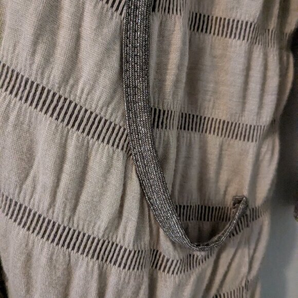 Anthropologie Tiny - Hooded Snap-Up Light Jacket Metallic Weave - Medium - Picture 4 of 8